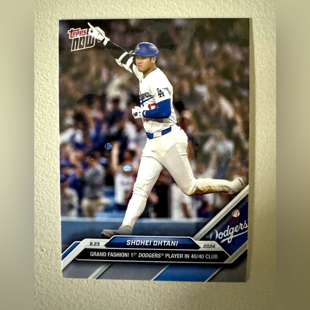 2024 Topps Now - Shohei Ohtani -First Dodger 40/40 Club - LA Dodgers - No 584